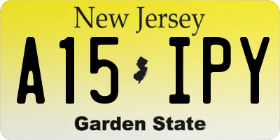 NJ license plate A15IPY