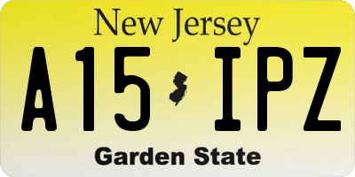NJ license plate A15IPZ