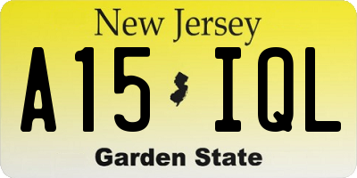 NJ license plate A15IQL