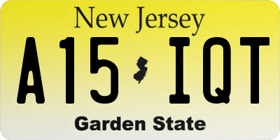 NJ license plate A15IQT