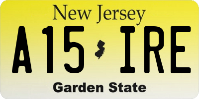 NJ license plate A15IRE