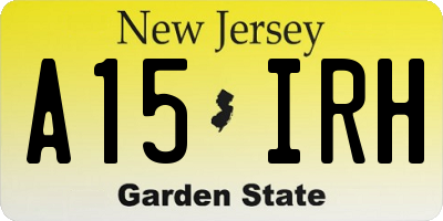 NJ license plate A15IRH
