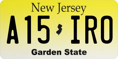 NJ license plate A15IRO