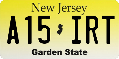 NJ license plate A15IRT