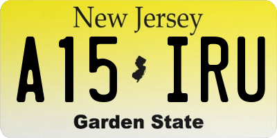 NJ license plate A15IRU
