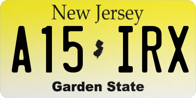 NJ license plate A15IRX