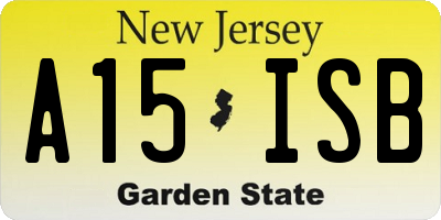 NJ license plate A15ISB