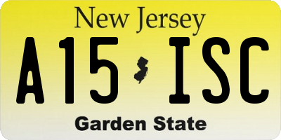 NJ license plate A15ISC