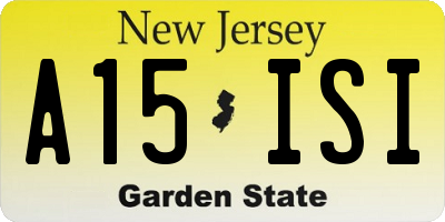 NJ license plate A15ISI