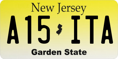 NJ license plate A15ITA