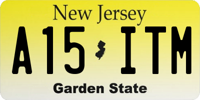 NJ license plate A15ITM