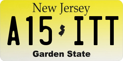 NJ license plate A15ITT
