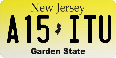 NJ license plate A15ITU