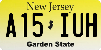 NJ license plate A15IUH