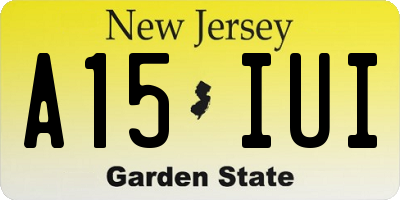 NJ license plate A15IUI