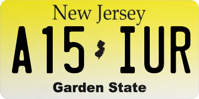 NJ license plate A15IUR