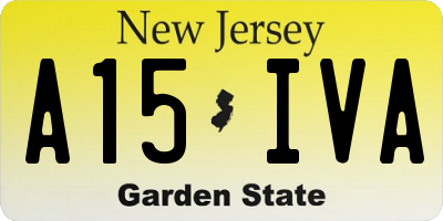 NJ license plate A15IVA
