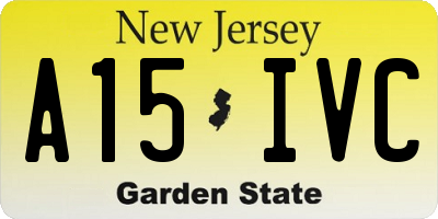 NJ license plate A15IVC