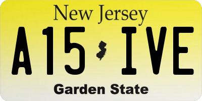 NJ license plate A15IVE