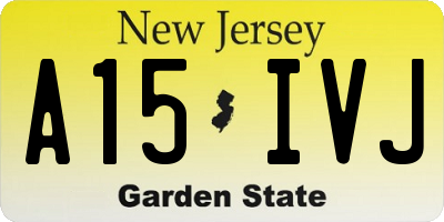 NJ license plate A15IVJ
