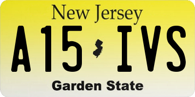 NJ license plate A15IVS