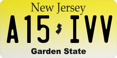 NJ license plate A15IVV