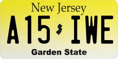NJ license plate A15IWE