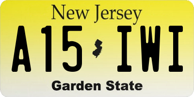 NJ license plate A15IWI