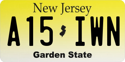 NJ license plate A15IWN
