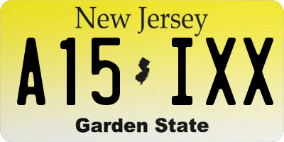 NJ license plate A15IXX
