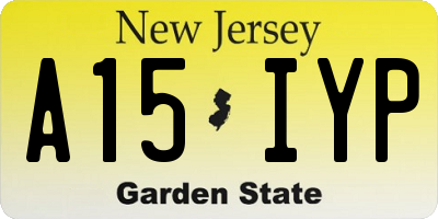 NJ license plate A15IYP