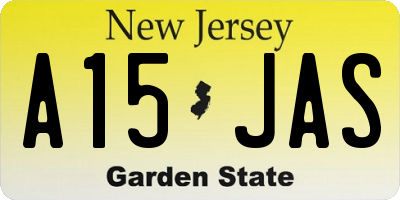NJ license plate A15JAS