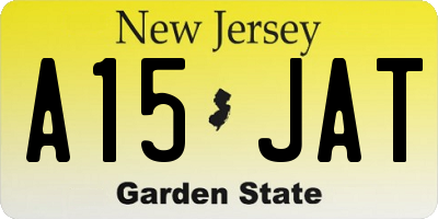 NJ license plate A15JAT