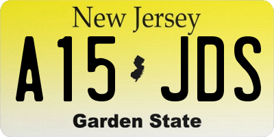 NJ license plate A15JDS