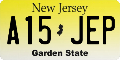 NJ license plate A15JEP