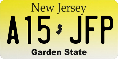 NJ license plate A15JFP
