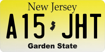 NJ license plate A15JHT