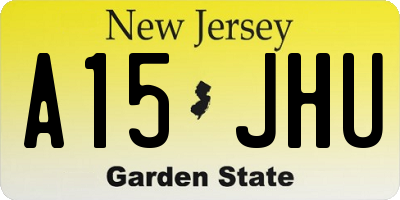 NJ license plate A15JHU