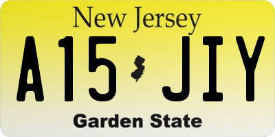 NJ license plate A15JIY