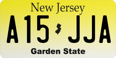NJ license plate A15JJA