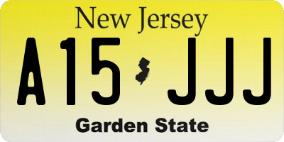 NJ license plate A15JJJ