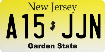 NJ license plate A15JJN
