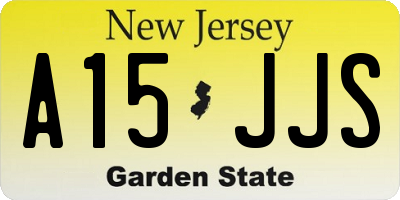 NJ license plate A15JJS