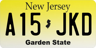 NJ license plate A15JKD