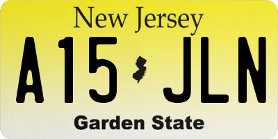NJ license plate A15JLN