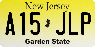NJ license plate A15JLP