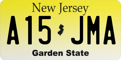 NJ license plate A15JMA
