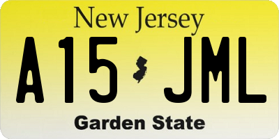 NJ license plate A15JML