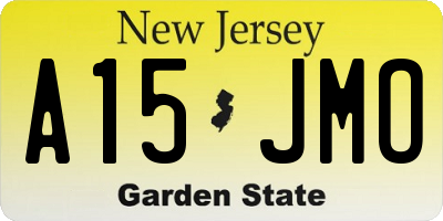 NJ license plate A15JMO