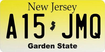 NJ license plate A15JMQ